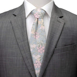 Light Blue Floral Men's Tie - Cufflinks.com - Flyclothing LLC