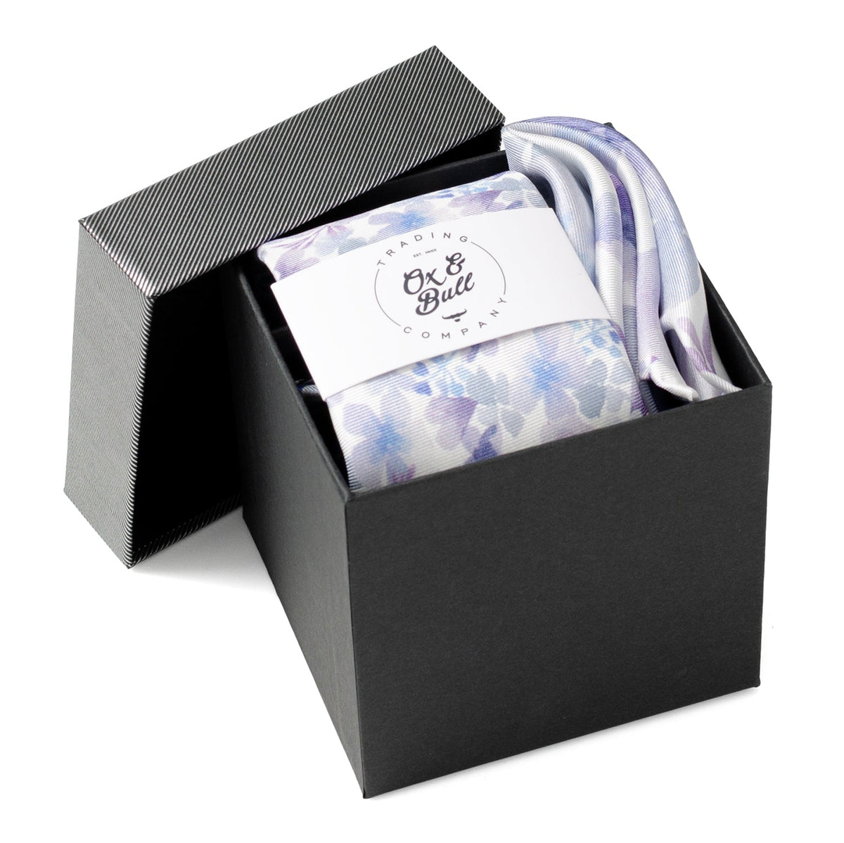 Watercolor Lavender Tie and Pocket Square Gift Set - Cufflinks.com - Flyclothing LLC