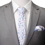 Watercolor Lavender Mix Print Silk Men's Tie - Cufflinks.com - Flyclothing LLC