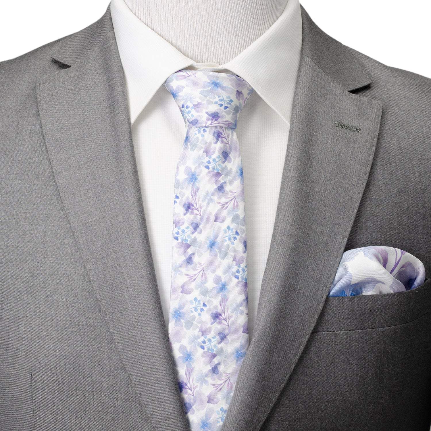 Watercolor Lavender Mix Print Silk Men's Tie - Cufflinks.com - Flyclothing LLC