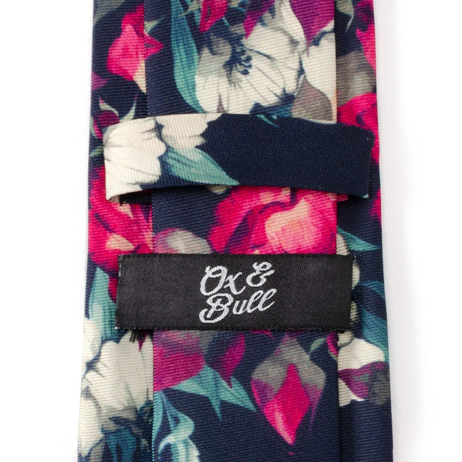 Painted Floral Navy Silk Men's Tie - Cufflinks.com - Flyclothing LLC