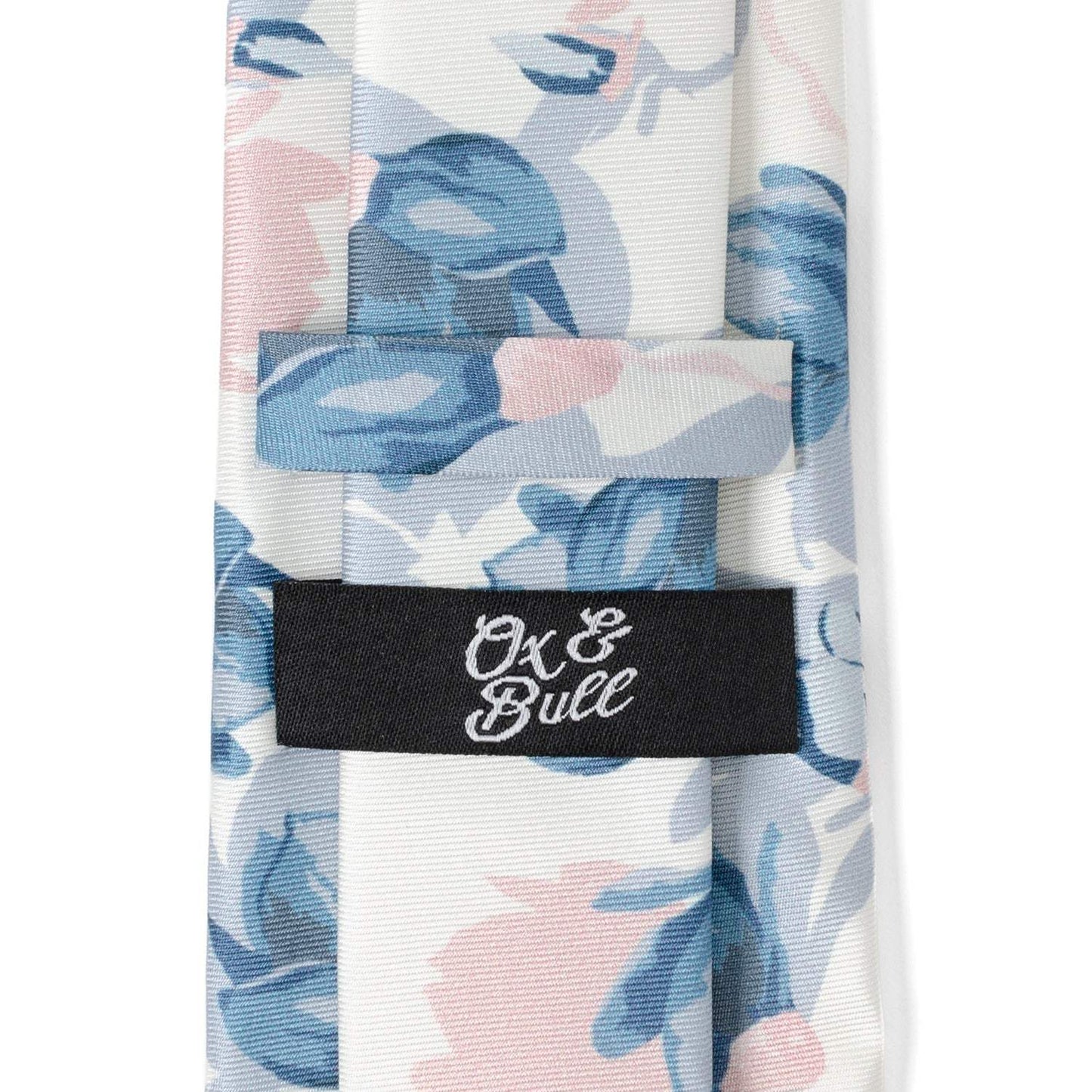 White Floral Patterned Printed Men's Tie - Cufflinks.com - Flyclothing LLC