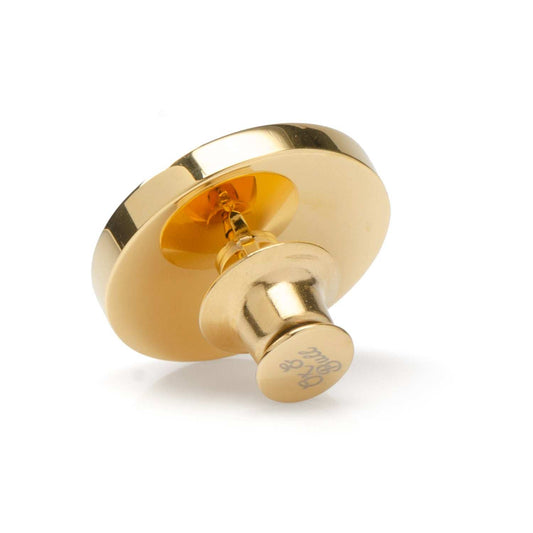 Gold Stainless Steel Round Infinity Engravable Lapel Pin - Cufflinks.com - Flyclothing LLC