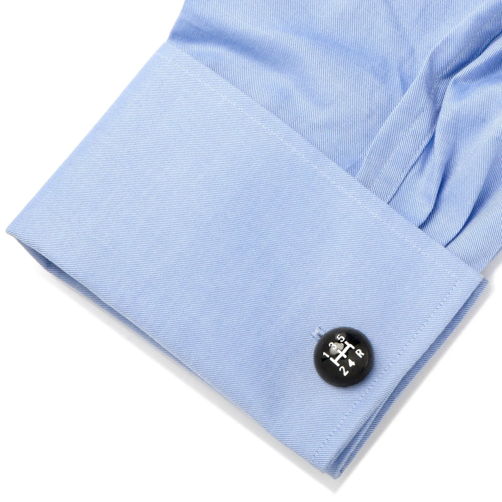 3D Black Gear Shifter Cufflinks - Cufflinks.com - Flyclothing LLC