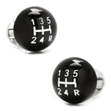 3D Black Gear Shifter Cufflinks - Cufflinks.com - Flyclothing LLC