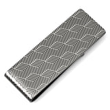 Geometric Stainless Steel Gunmetal Engraved Money Clip