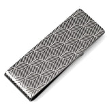 Geometric Stainless Steel Gunmetal Engraved Money Clip - Cufflinks.com - Flyclothing LLC