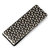 Geometric Stainless Steel Gunmetal Engraved Money Clip - Cufflinks.com - Flyclothing LLC