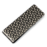 Geometric Stainless Steel Gunmetal Engraved Money Clip