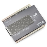 Geometric Stainless Steel Gunmetal Engraved Money Clip
