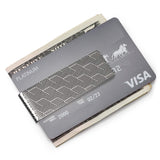 Geometric Stainless Steel Gunmetal Engraved Money Clip - Cufflinks.com - Flyclothing LLC