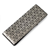 Geometric Stainless Steel Gunmetal Engraved Money Clip - Cufflinks.com - Flyclothing LLC