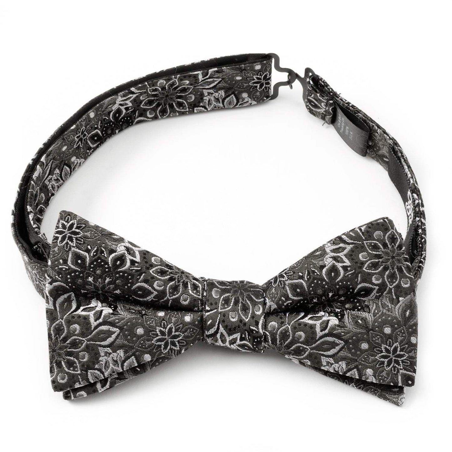 Kaleido Floral Charcoal Men's Bow Tie - Cufflinks.com - Flyclothing LLC