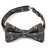 Kaleido Floral Charcoal Men's Bow Tie - Cufflinks.com - Flyclothing LLC