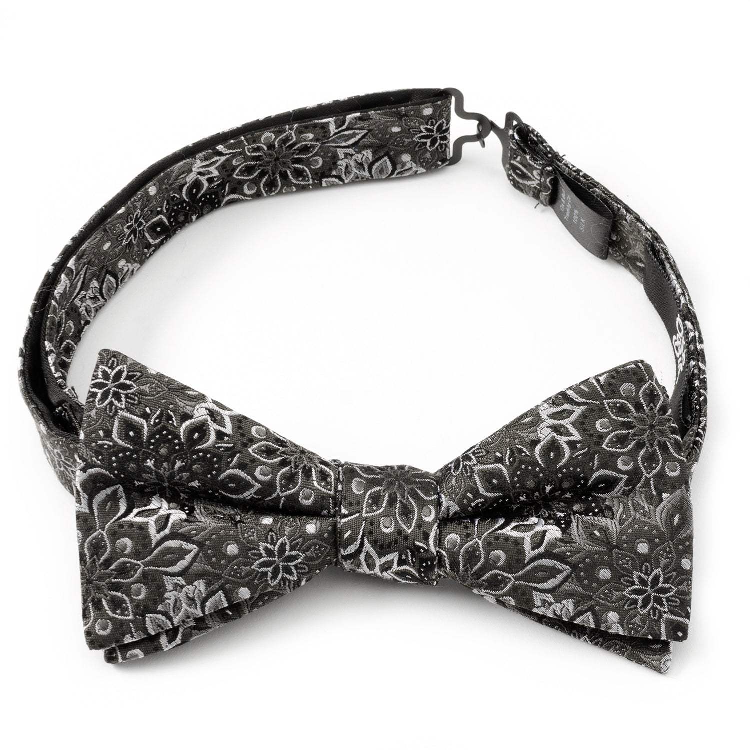 Kaleido Floral Charcoal Men's Bow Tie - Cufflinks.com - Flyclothing LLC