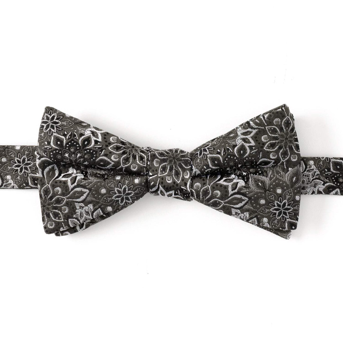 Kaleido Floral Charcoal Men's Bow Tie - Cufflinks.com - Flyclothing LLC
