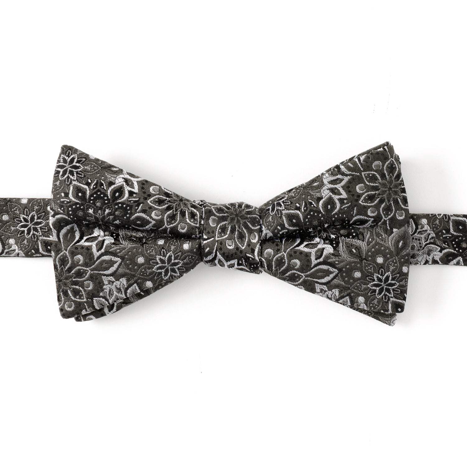 Kaleido Floral Charcoal Men's Bow Tie - Cufflinks.com - Flyclothing LLC