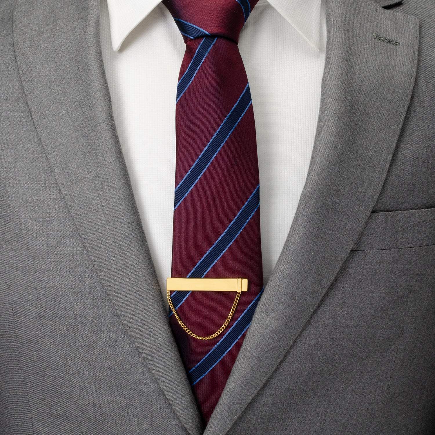 Stainless Steel Gold Chain Tie Clip - Cufflinks.com - Flyclothing LLC