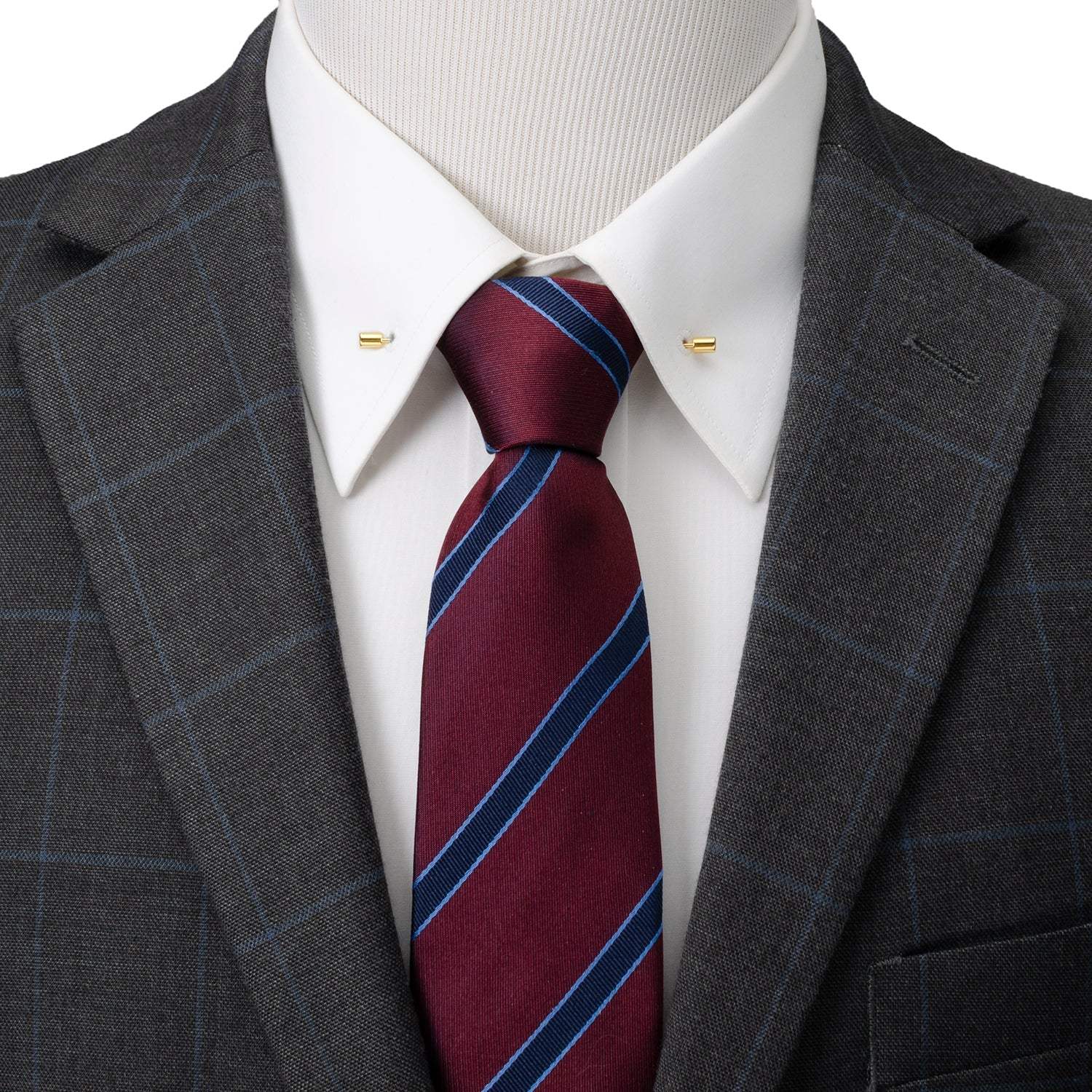 Stainless Steel Gold Bar Collar Bar - Cufflinks.com - Flyclothing LLC