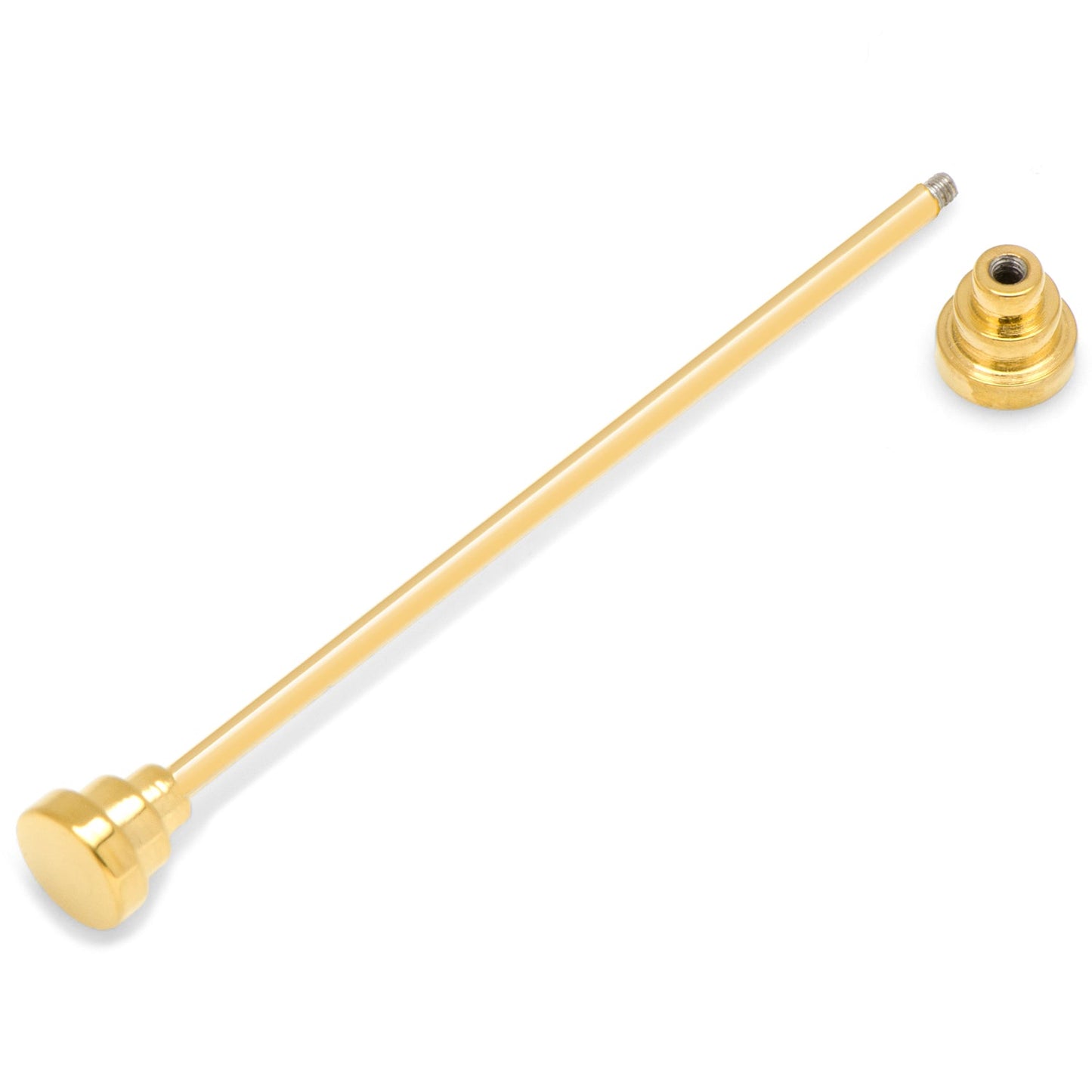 Stainless Steel Gold Steps Eyelet Collar Bar