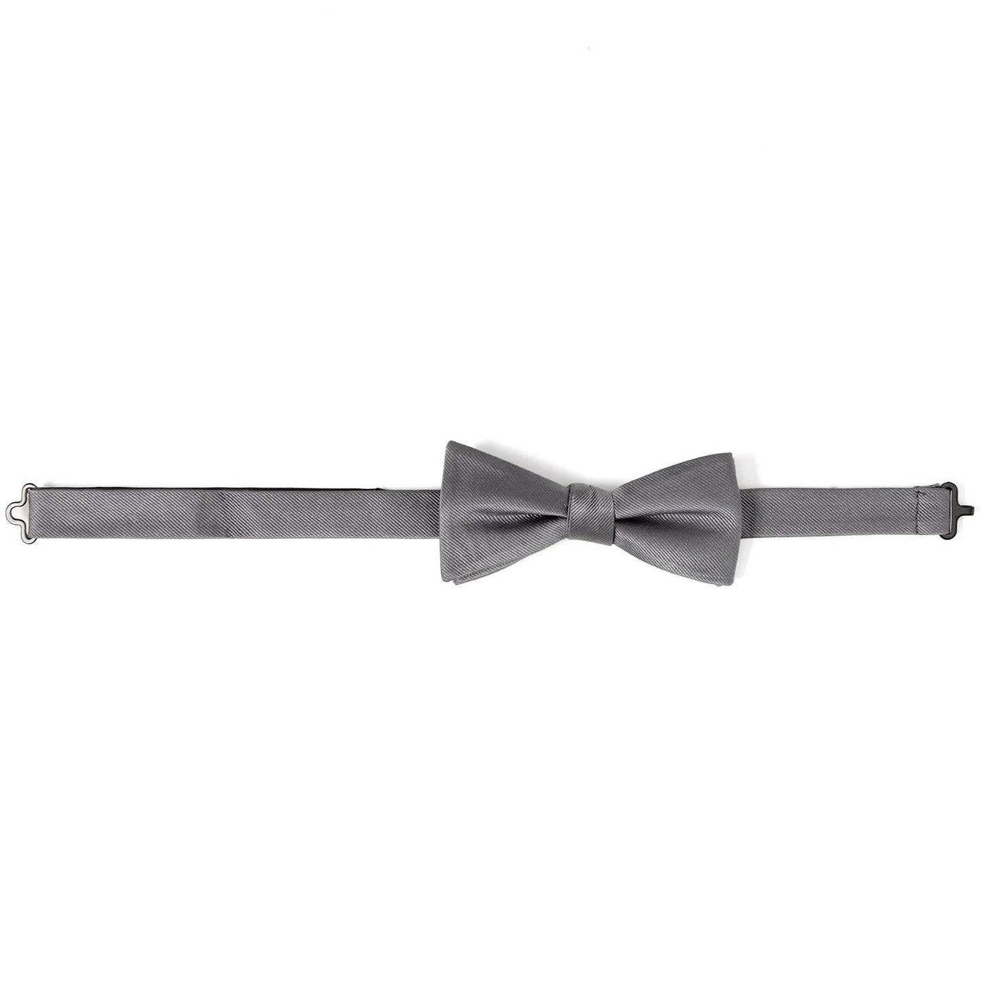 Gray Silk Bow Pre-Tie - Cufflinks.com - Flyclothing LLC
