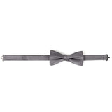 Gray Silk Bow Pre-Tie - Cufflinks.com - Flyclothing LLC