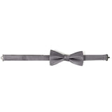 Gray Silk Bow Pre-Tie - Cufflinks.com - Flyclothing LLC