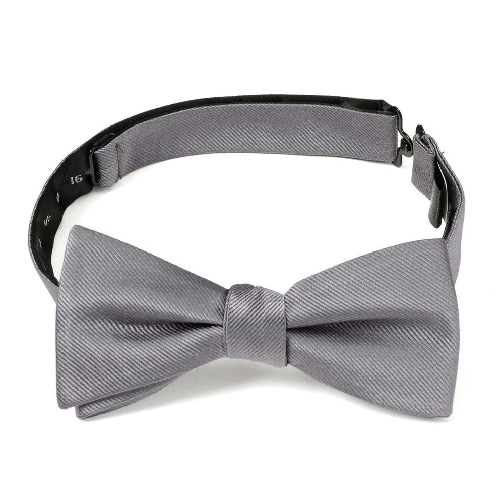 Gray Silk Bow Pre-Tie - Cufflinks.com - Flyclothing LLC