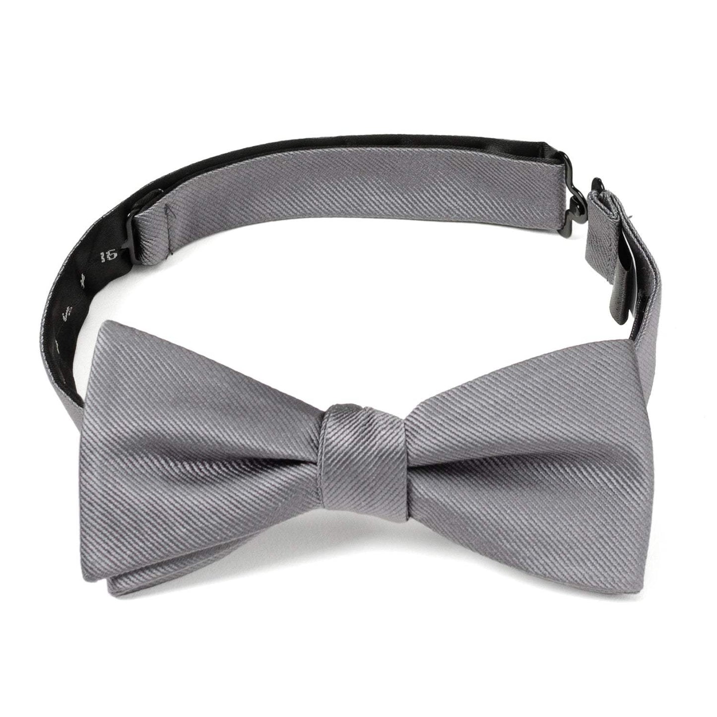 Gray Silk Bow Pre-Tie - Cufflinks.com - Flyclothing LLC
