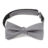 Gray Silk Bow Pre-Tie - Cufflinks.com - Flyclothing LLC