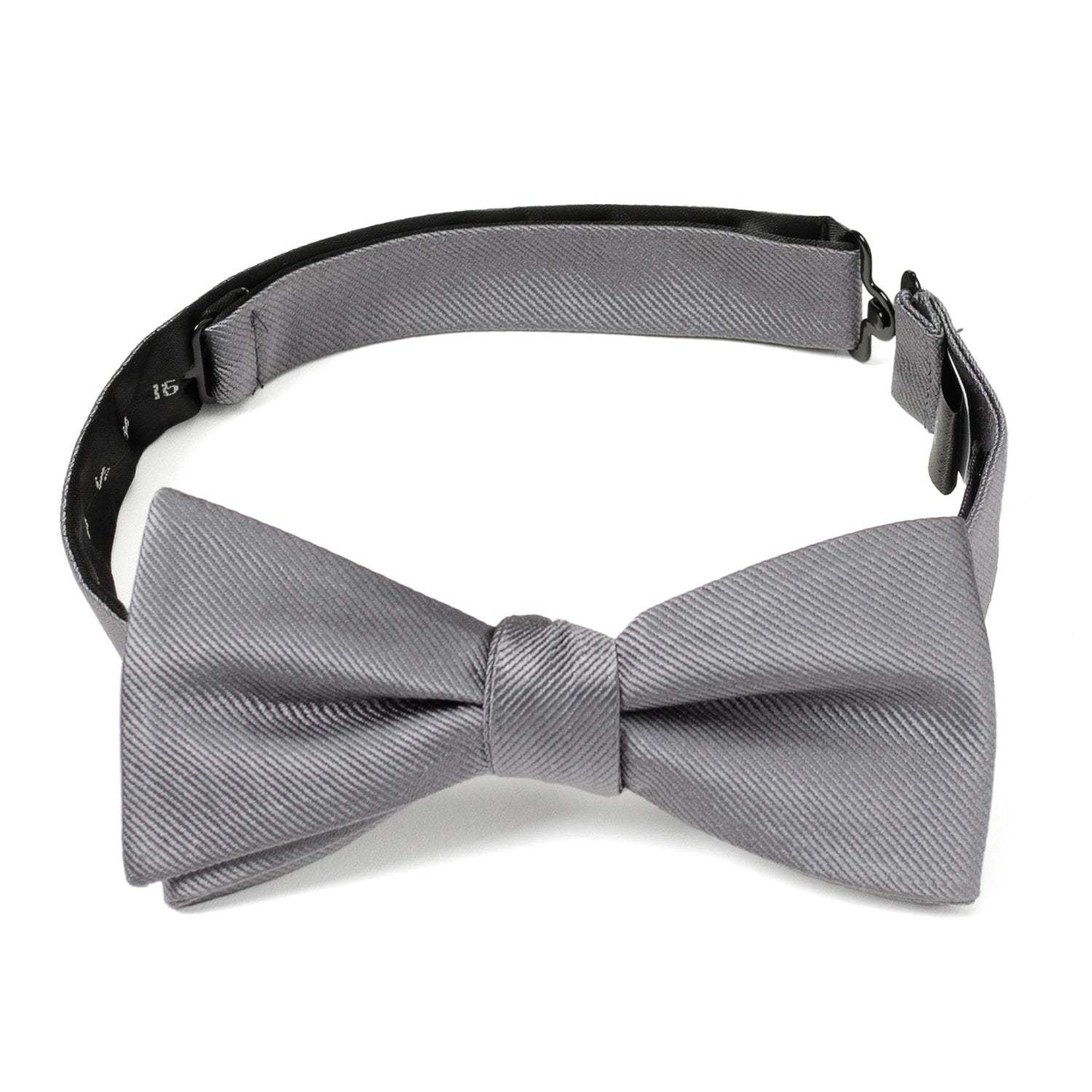 Gray Silk Bow Pre-Tie - Cufflinks.com - Flyclothing LLC