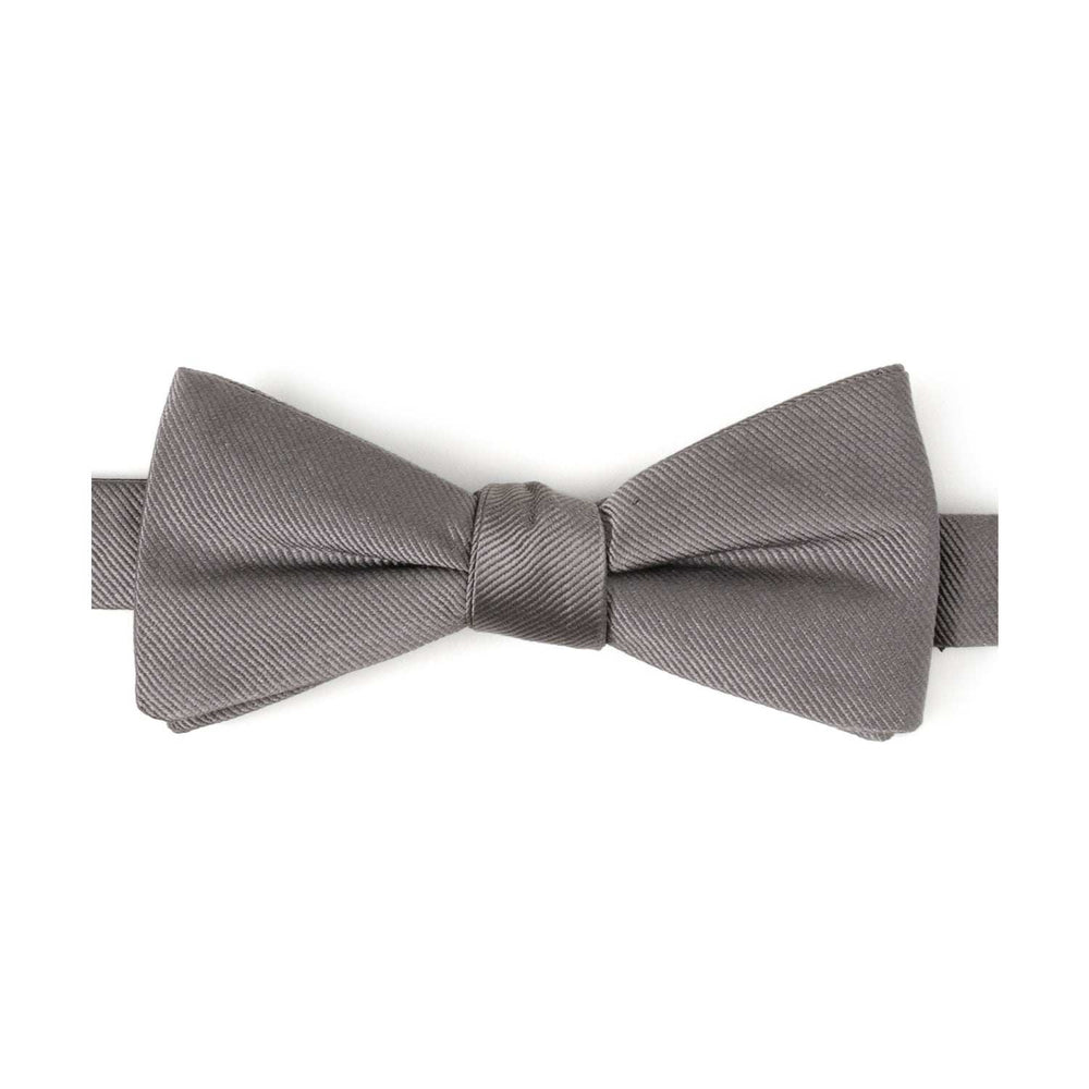 Gray Silk Bow Pre-Tie - Cufflinks.com - Flyclothing LLC