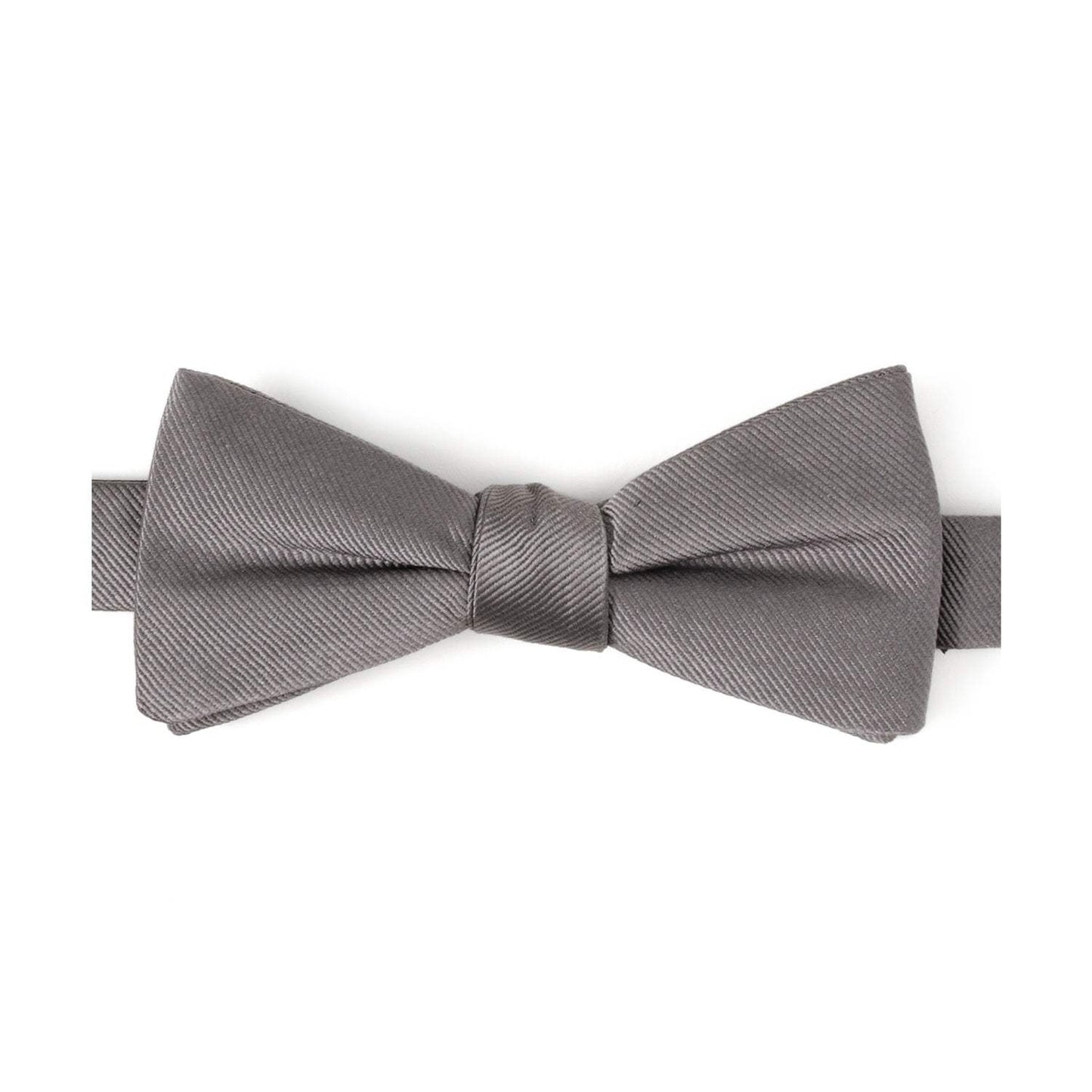 Gray Silk Bow Pre-Tie - Cufflinks.com - Flyclothing LLC