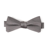 Gray Silk Bow Pre-Tie - Cufflinks.com - Flyclothing LLC