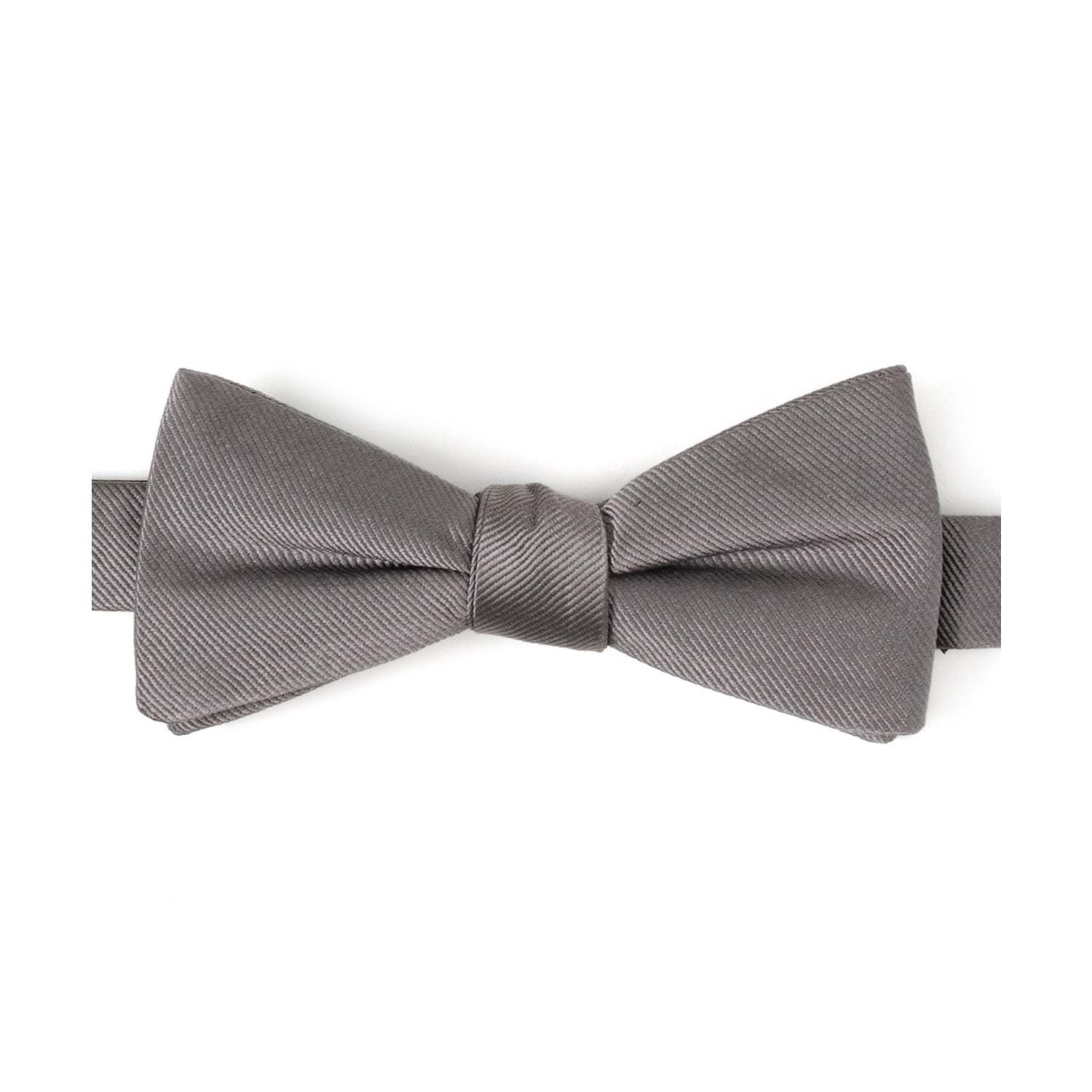 Gray Silk Bow Pre-Tie - Cufflinks.com - Flyclothing LLC