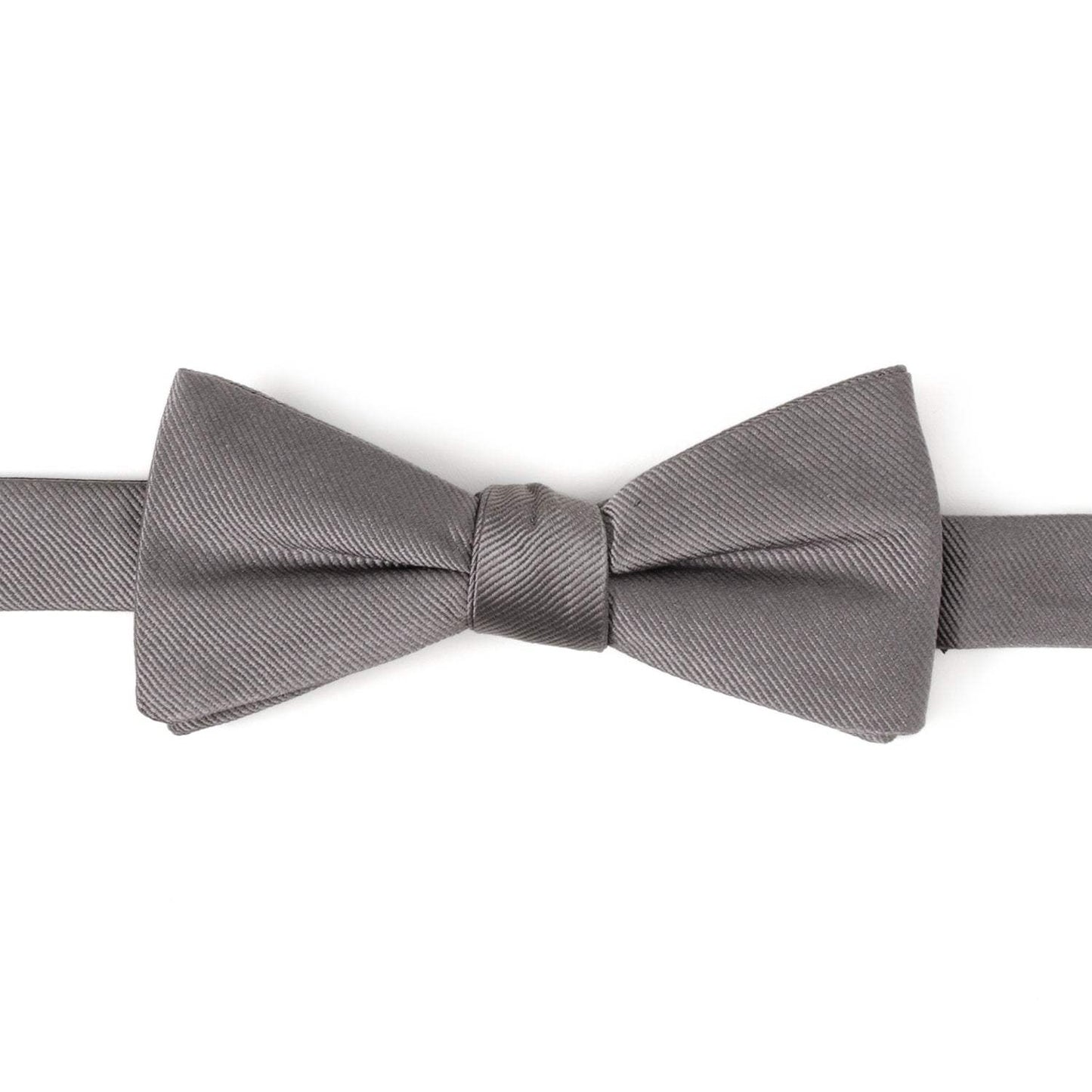 Gray Silk Bow Pre-Tie - Cufflinks.com - Flyclothing LLC