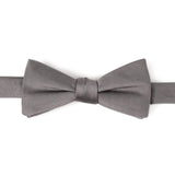 Gray Silk Bow Pre-Tie - Cufflinks.com - Flyclothing LLC