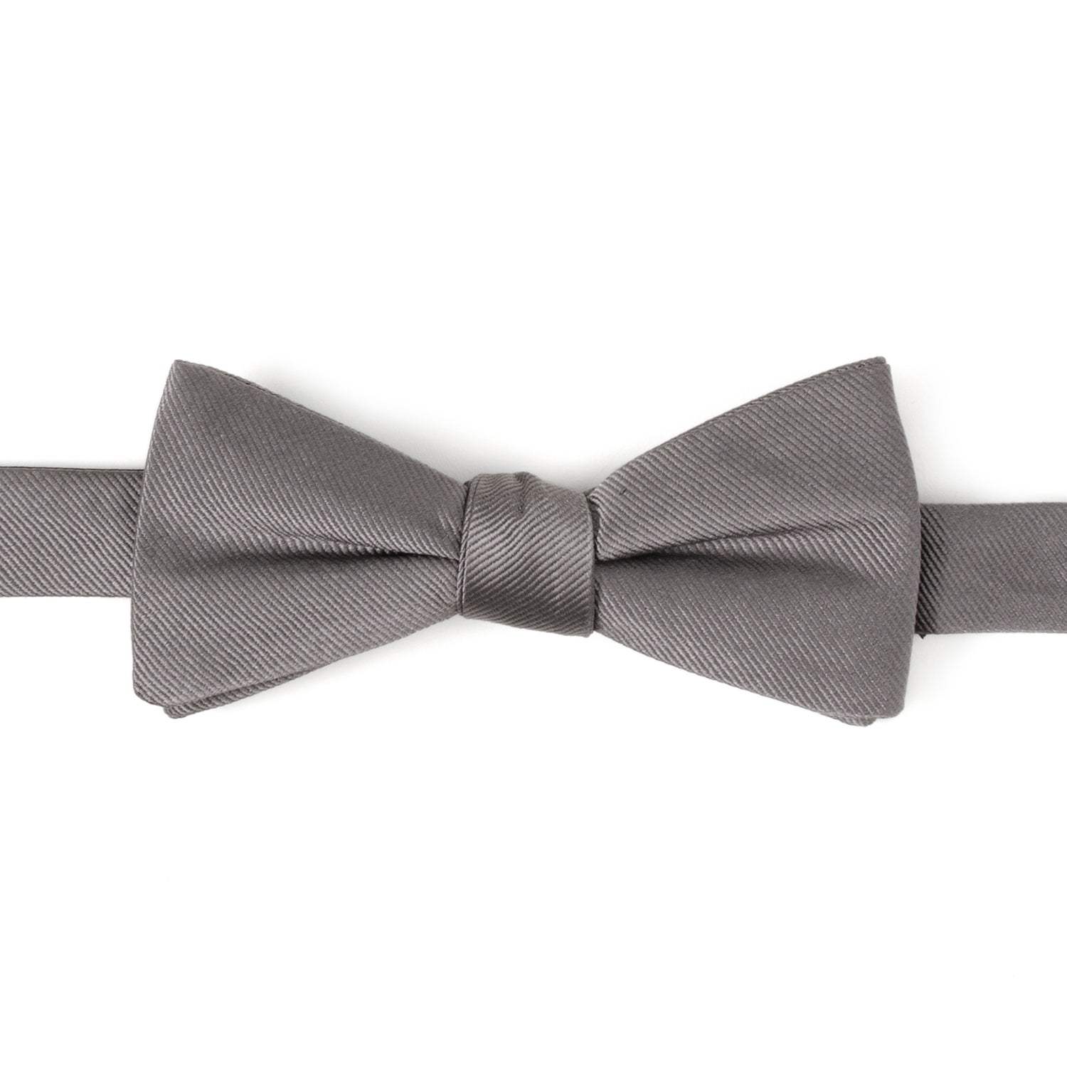 Gray Silk Bow Pre-Tie - Cufflinks.com - Flyclothing LLC
