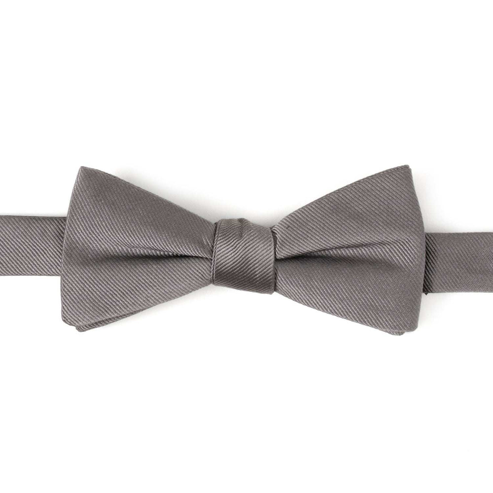 Gray Silk Bow Pre-Tie - Cufflinks.com - Flyclothing LLC