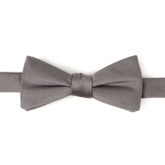 Gray Silk Bow Pre-Tie - Cufflinks.com - Flyclothing LLC