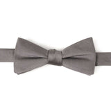 Gray Silk Bow Pre-Tie - Cufflinks.com - Flyclothing LLC