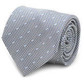 Dotted Herringbone Gray Silk Tie - Cufflinks.com - Flyclothing LLC
