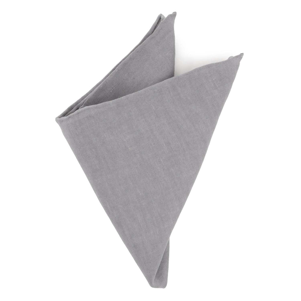 Gray Linen Pocket Square - Cufflinks.com - Flyclothing LLC