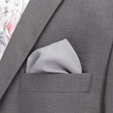 Gray Linen Pocket Square - Cufflinks.com - Flyclothing LLC