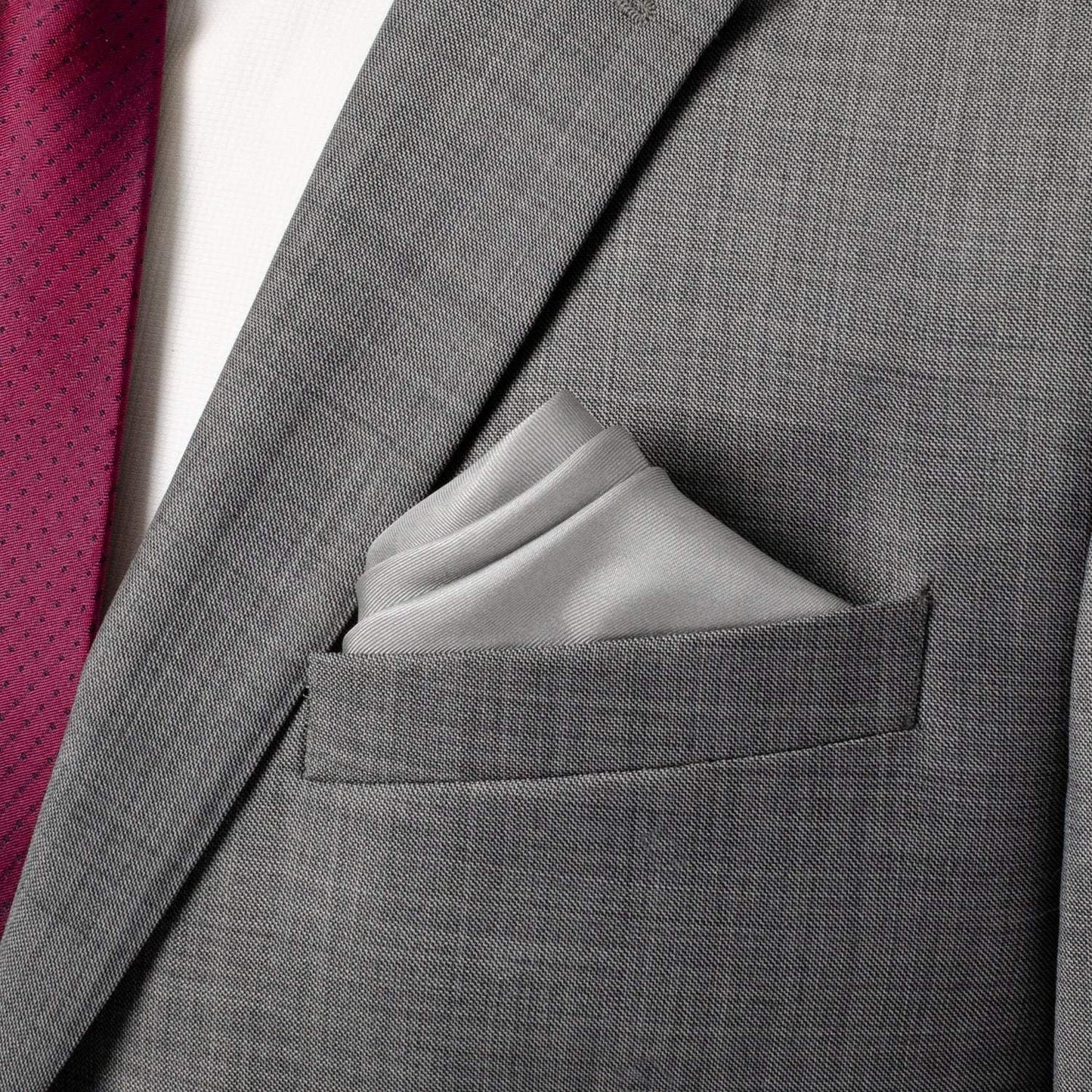 Gray Silk Pocket Square - Cufflinks.com - Flyclothing LLC