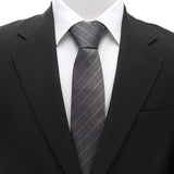 Woven Gray Stripe Men's Tie - Cufflinks.com - Flyclothing LLC