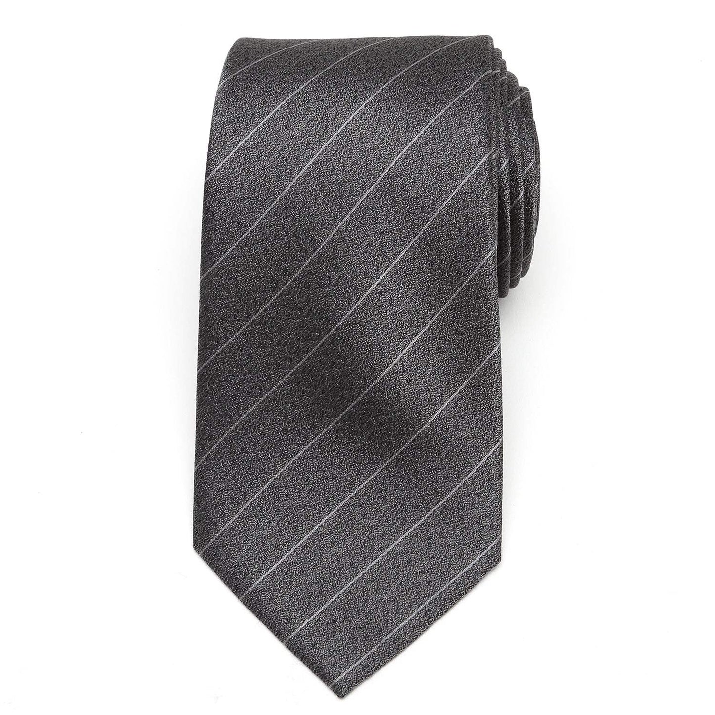 Woven Gray Stripe Men's Tie - Cufflinks.com - Flyclothing LLC