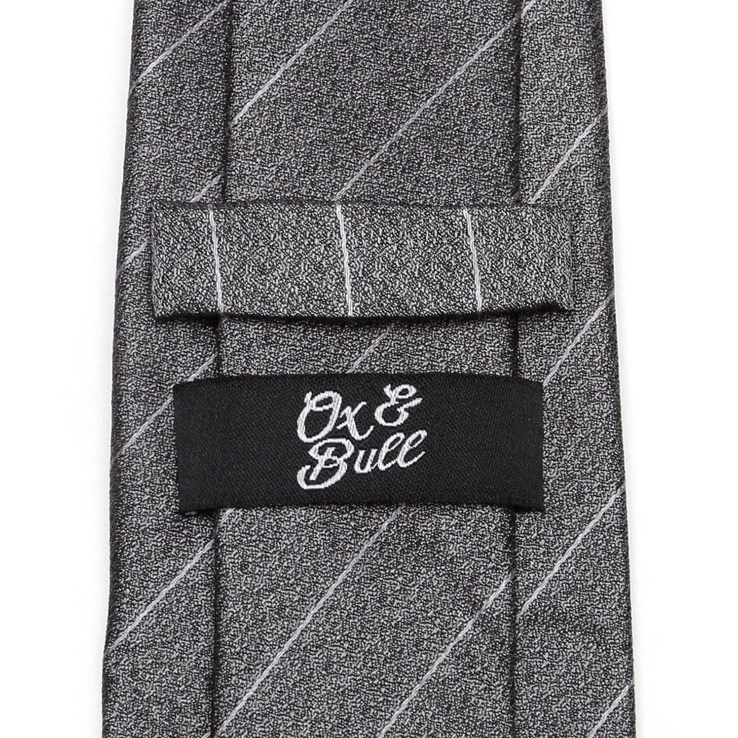 Woven Gray Stripe Men's Tie - Cufflinks.com - Flyclothing LLC
