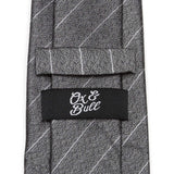Woven Gray Stripe Men's Tie - Cufflinks.com - Flyclothing LLC