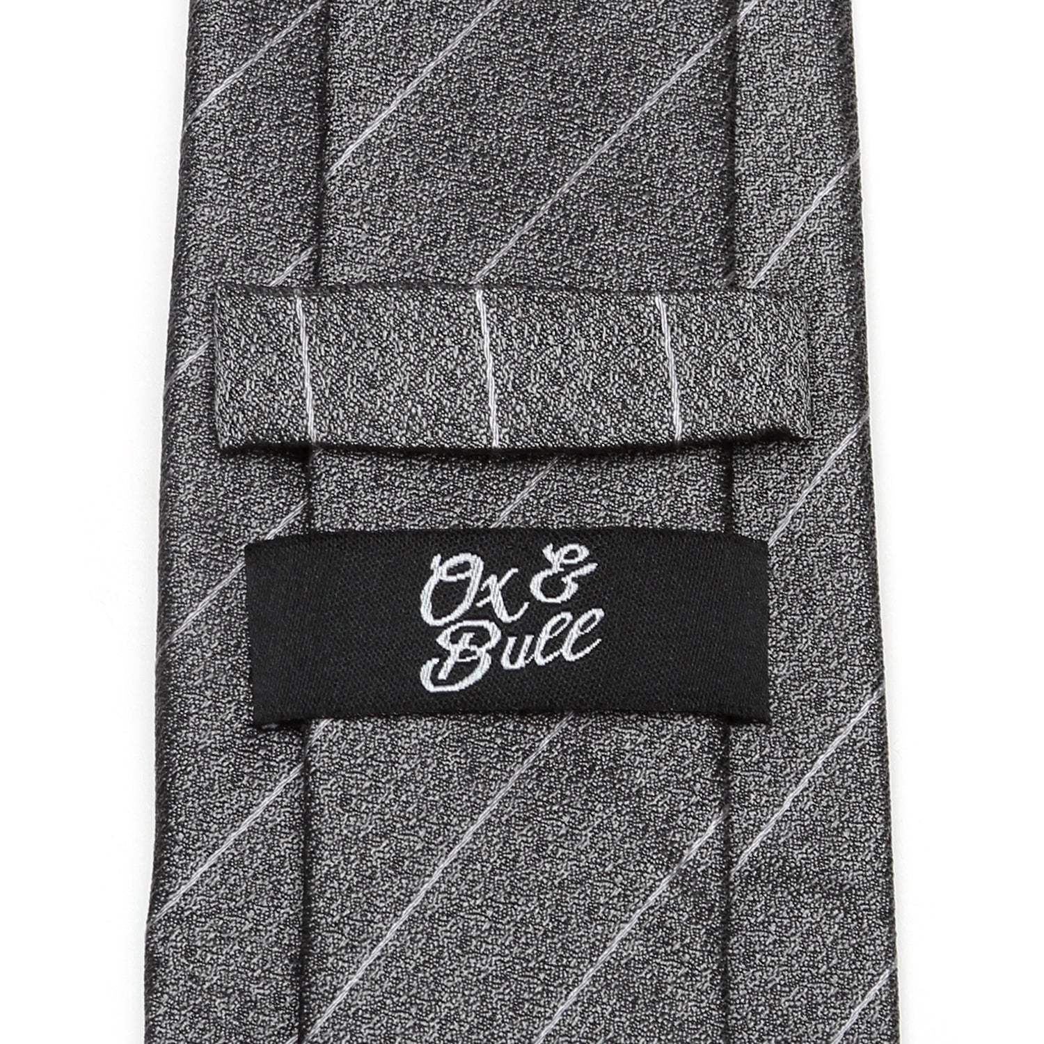 Woven Gray Stripe Men's Tie - Cufflinks.com - Flyclothing LLC